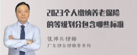 2023个人缴纳养老保险的等级划分包含哪些标准