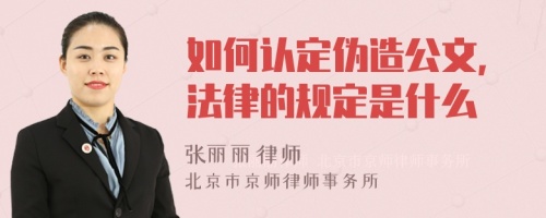 如何认定伪造公文，法律的规定是什么