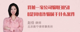 我被一家公司骗取38500是网络诈骗属于什么案件