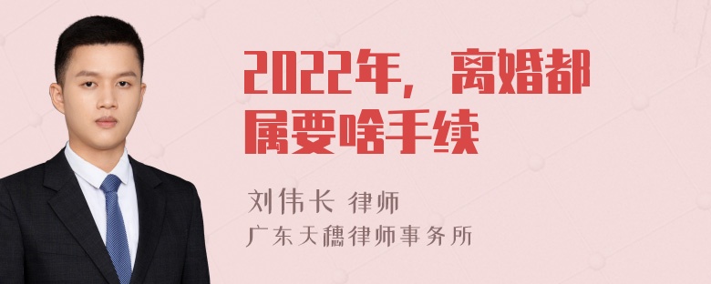 2022年，离婚都属要啥手续