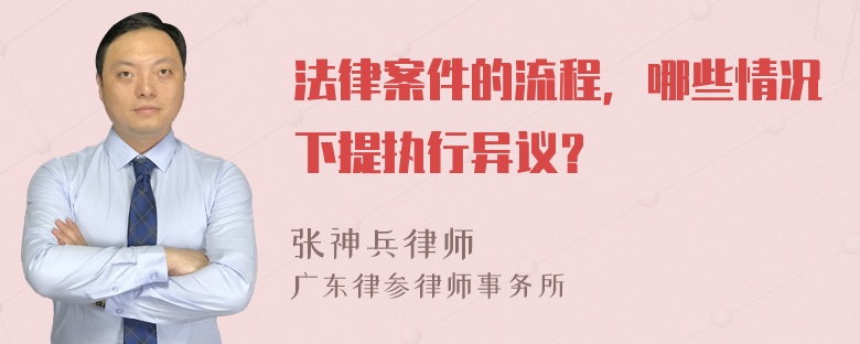 法律案件的流程，哪些情况下提执行异议？