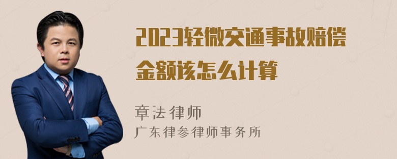 2023轻微交通事故赔偿金额该怎么计算