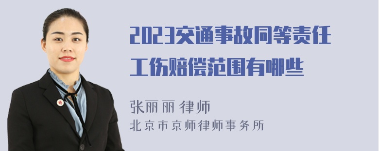 2023交通事故同等责任工伤赔偿范围有哪些