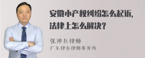 安徽小产权纠纷怎么起诉，法律上怎么解决？