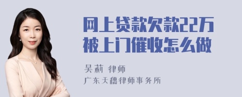 网上贷款欠款22万被上门催收怎么做