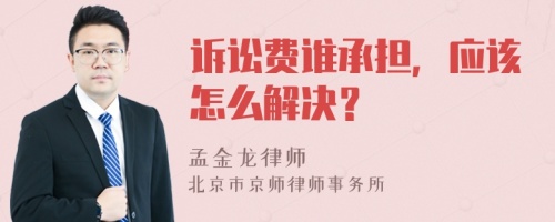 诉讼费谁承担，应该怎么解决？