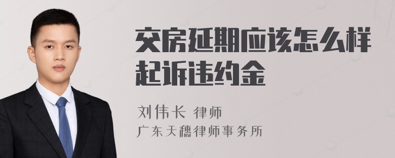 交房延期应该怎么样起诉违约金