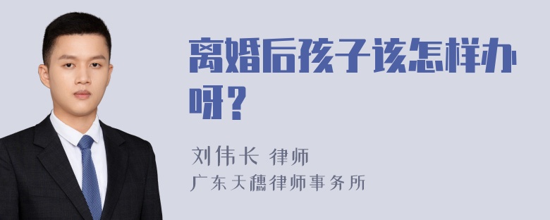 离婚后孩子该怎样办呀？