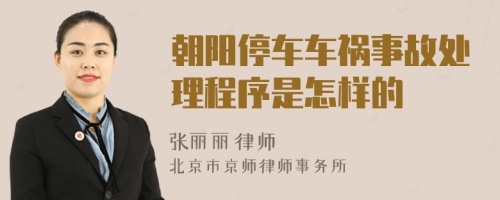朝阳停车车祸事故处理程序是怎样的