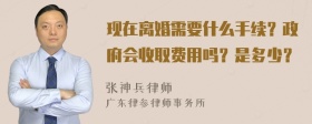 现在离婚需要什么手续？政府会收取费用吗？是多少？