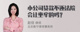 小公司贷款不还法院会让坐牢的吗？