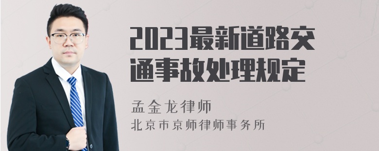 2023最新道路交通事故处理规定