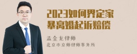 2023如何界定家暴离婚起诉赔偿