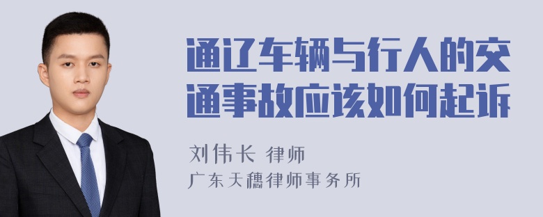 通辽车辆与行人的交通事故应该如何起诉