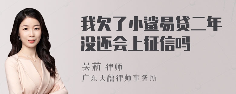 我欠了小鲨易贷二年没还会上征信吗