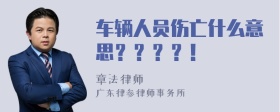 车辆人员伤亡什么意思？？？？！