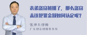 表弟盗窃被抓了，那么盗窃未遂犯罪金额如何认定呢？