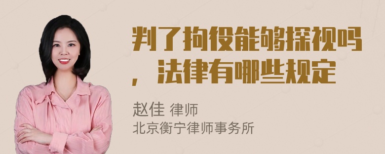 判了拘役能够探视吗，法律有哪些规定