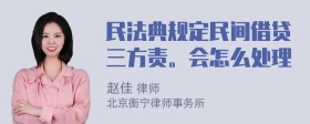 民法典规定民间借贷三方责。会怎么处理