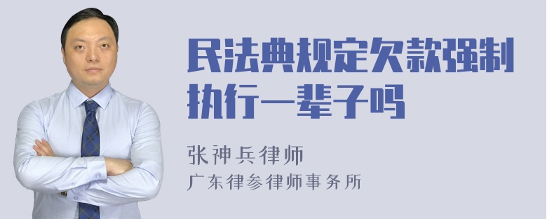 民法典规定欠款强制执行一辈子吗