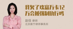 我欠了玖富万卡12万会被强制执行吗