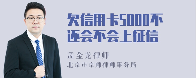 欠信用卡5000不还会不会上征信