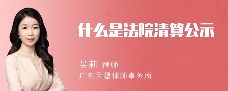 什么是法院清算公示