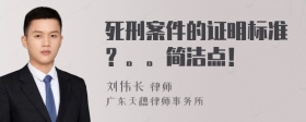 死刑案件的证明标准？。。简洁点！