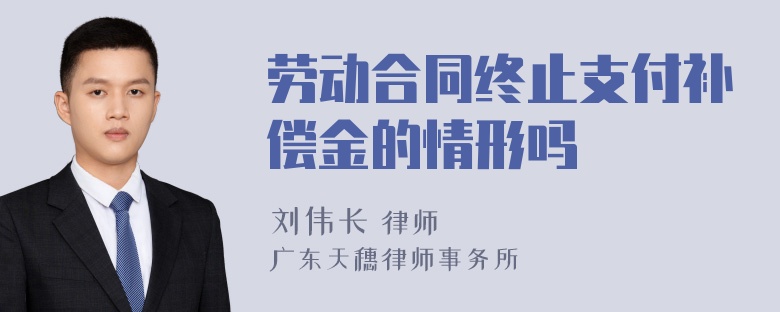 劳动合同终止支付补偿金的情形吗