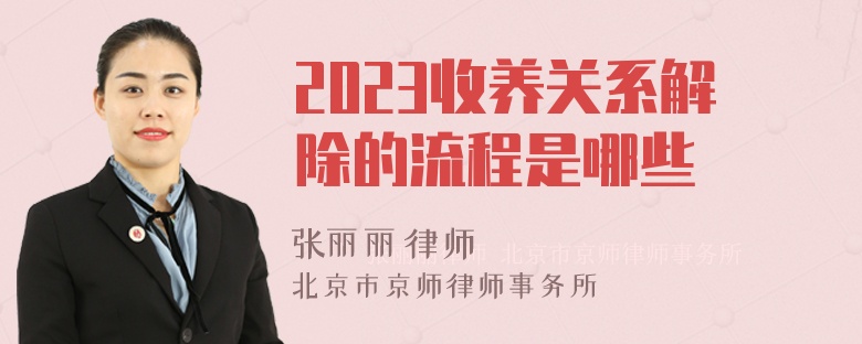 2023收养关系解除的流程是哪些