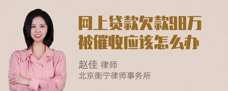 网上贷款欠款98万被催收应该怎么办