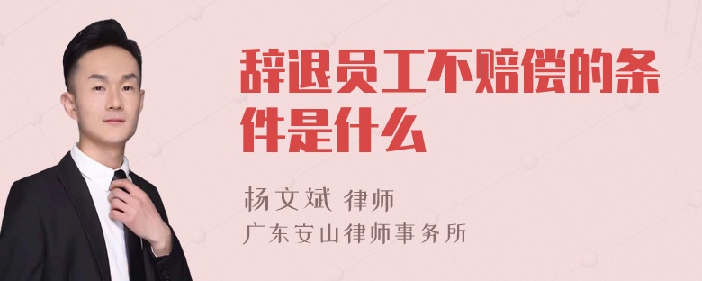 辞退员工不赔偿的条件是什么