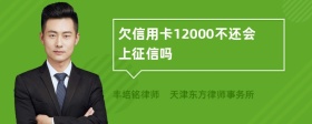 欠信用卡12000不还会上征信吗