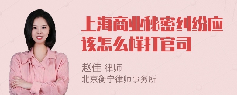 上海商业秘密纠纷应该怎么样打官司