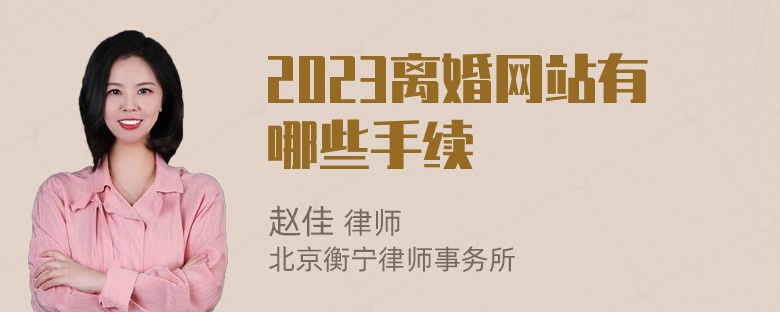 2023离婚网站有哪些手续