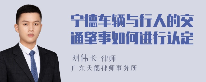 宁德车辆与行人的交通肇事如何进行认定