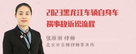 2023黑龙江车辆自身车祸事故诉讼流程