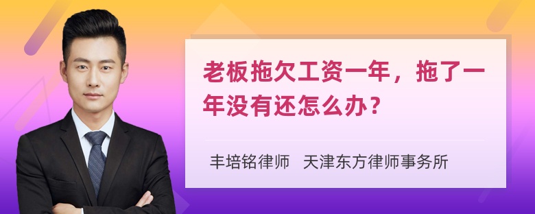 老板拖欠工资一年，拖了一年没有还怎么办？