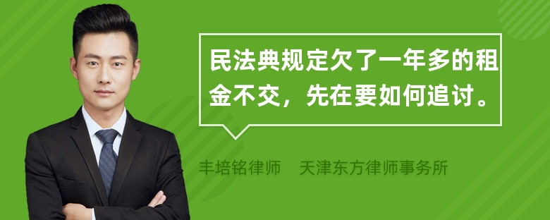 民法典规定欠了一年多的租金不交，先在要如何追讨。