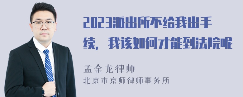 2023派出所不给我出手续，我该如何才能到法院呢