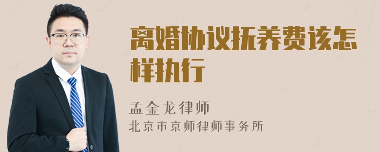 离婚协议抚养费该怎样执行