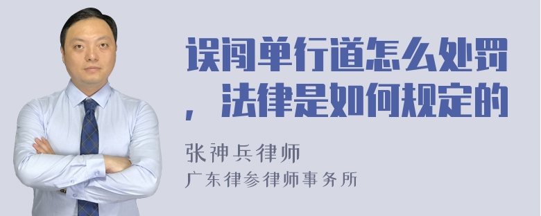 误闯单行道怎么处罚，法律是如何规定的