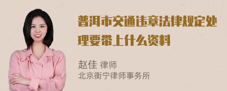 普洱市交通违章法律规定处理要带上什么资料