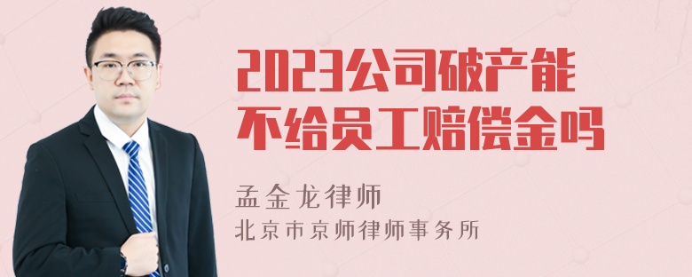 2023公司破产能不给员工赔偿金吗