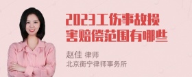 2023工伤事故损害赔偿范围有哪些