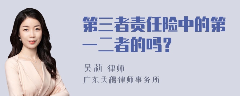 第三者责任险中的第一二者的吗？