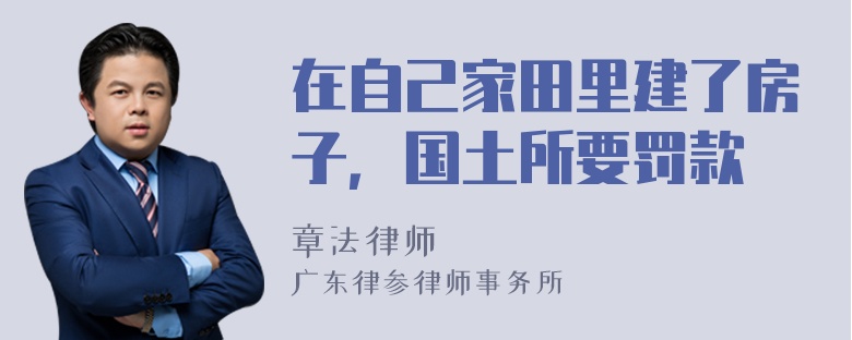 在自己家田里建了房子，国土所要罚款