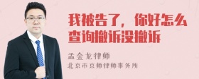 我被告了，你好怎么查询撤诉没撤诉