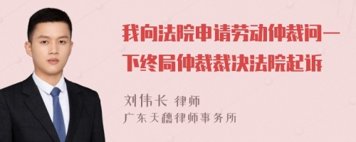 我向法院申请劳动仲裁问一下终局仲裁裁决法院起诉