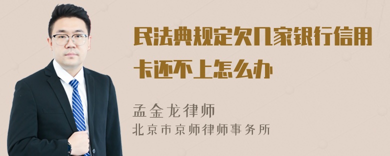 民法典规定欠几家银行信用卡还不上怎么办